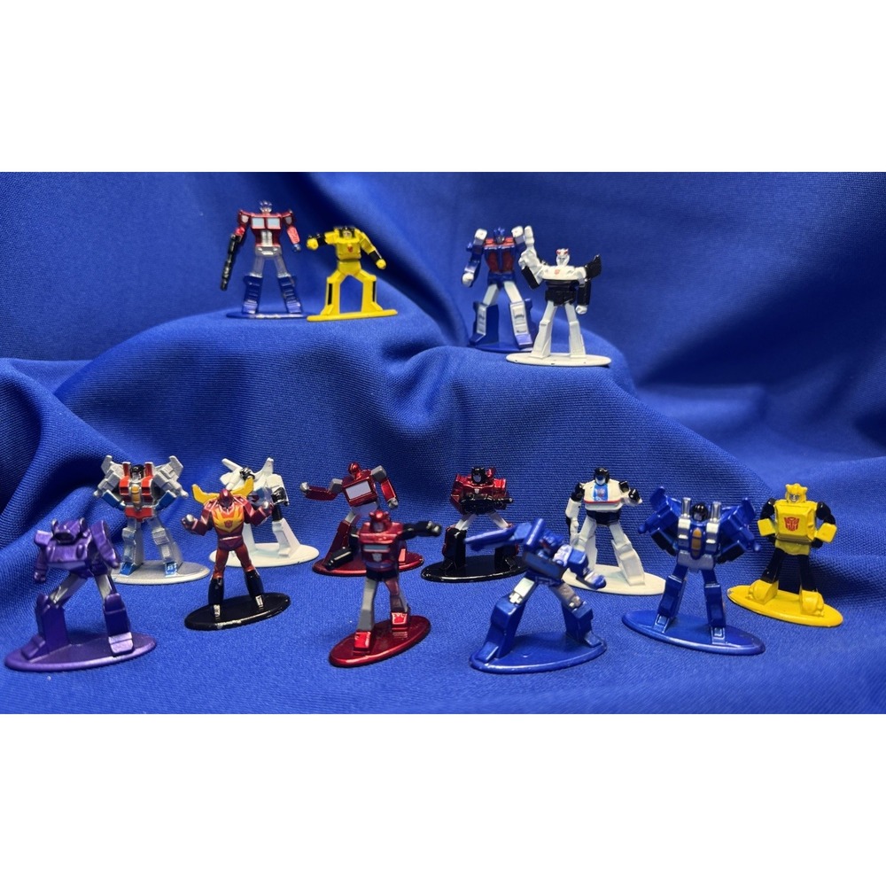 Jada Toys Transformers Nano Metalfigs Lot of 15 Die Cast Figures G1 Optimus